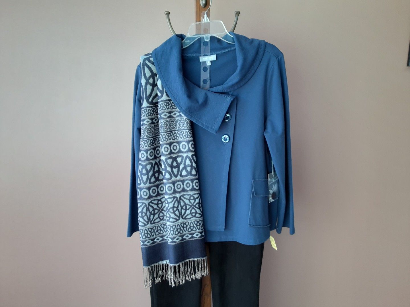 Habitat Blue Jacket / Celtic Scarf